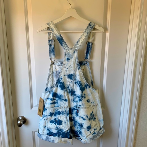 Levi’s vintage shortalls tie dye denim overalls - Picture 7 of 7